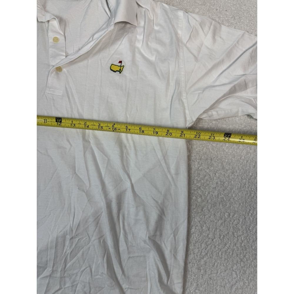 VTG Augusta National Golf Shop Mens Embroidered Polo Shirt Cotton White Large - Picture 6 of 6